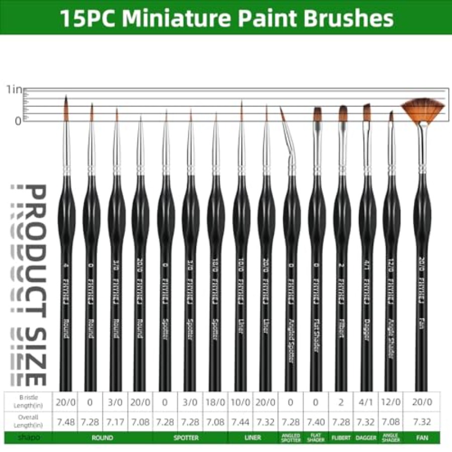 Detail Paint Brushes Set, 15PC - Detailing Brush Set review and price