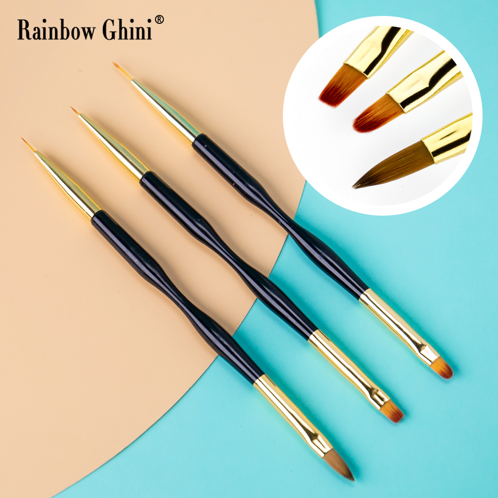 Rainbow Ghini 3Pcs/Set Dual He - Detailing Brush Set review and price