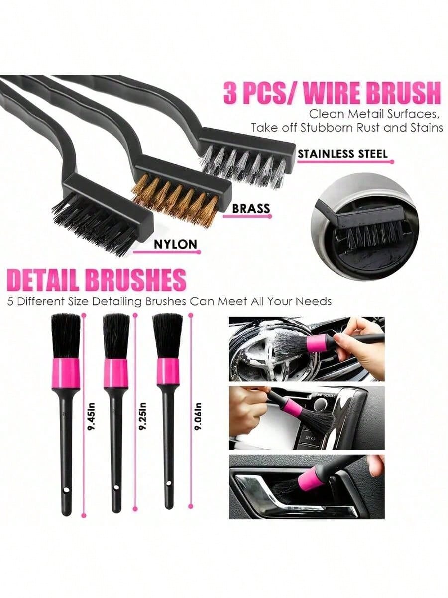 25pcs Car Cleaning Wash Kit In - Interior Detailing Kit review and price