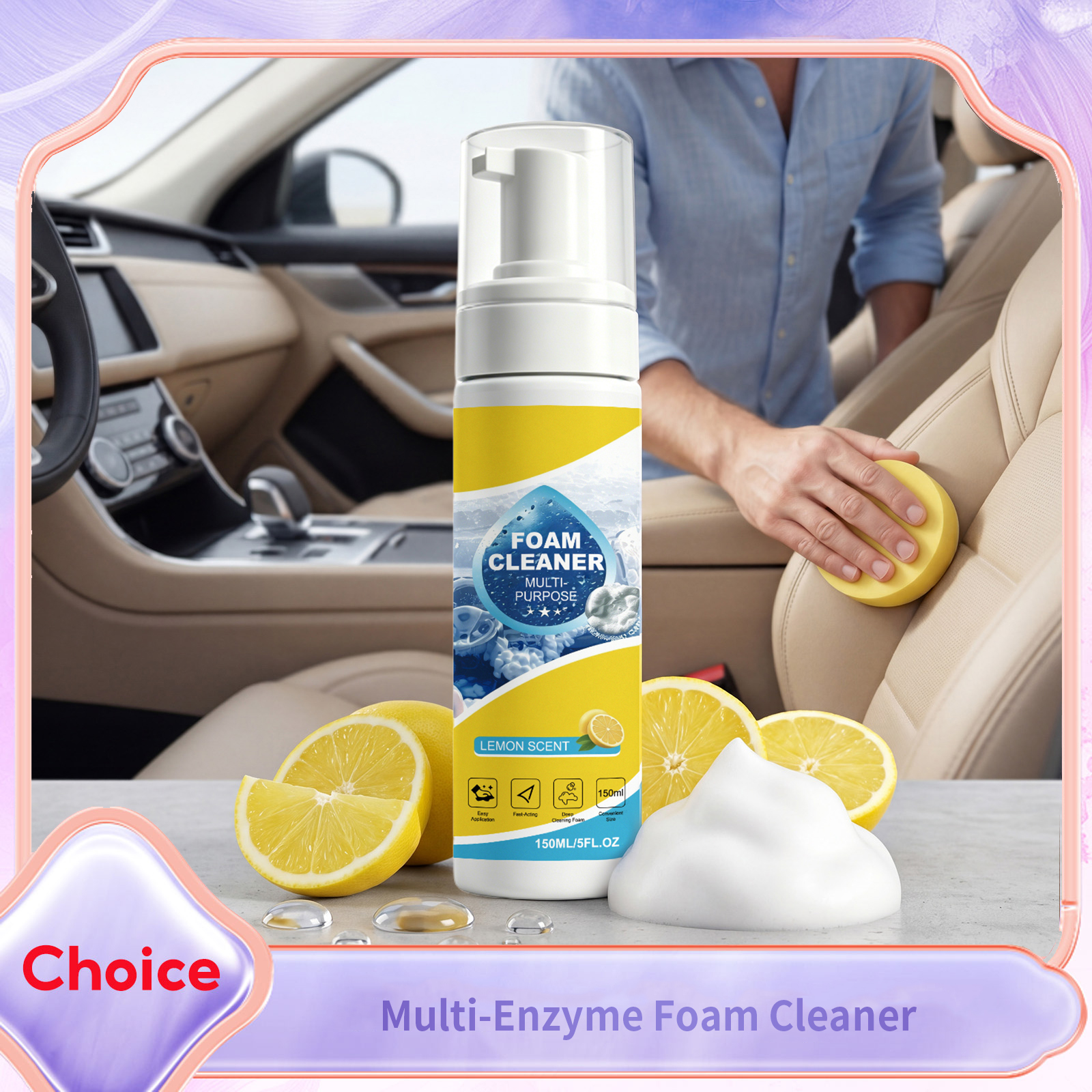 Foam Cleaner Multi-purpose Aut - Leather Cleaner Interior review and price