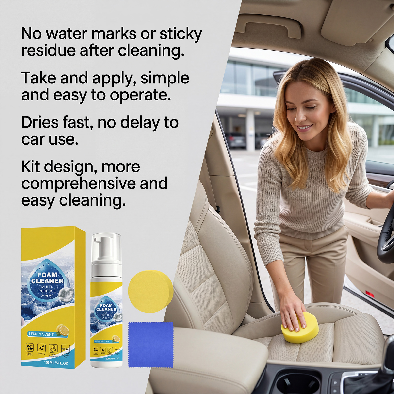 Foam Cleaner Multi-purpose Aut - Leather Cleaner Interior review and price