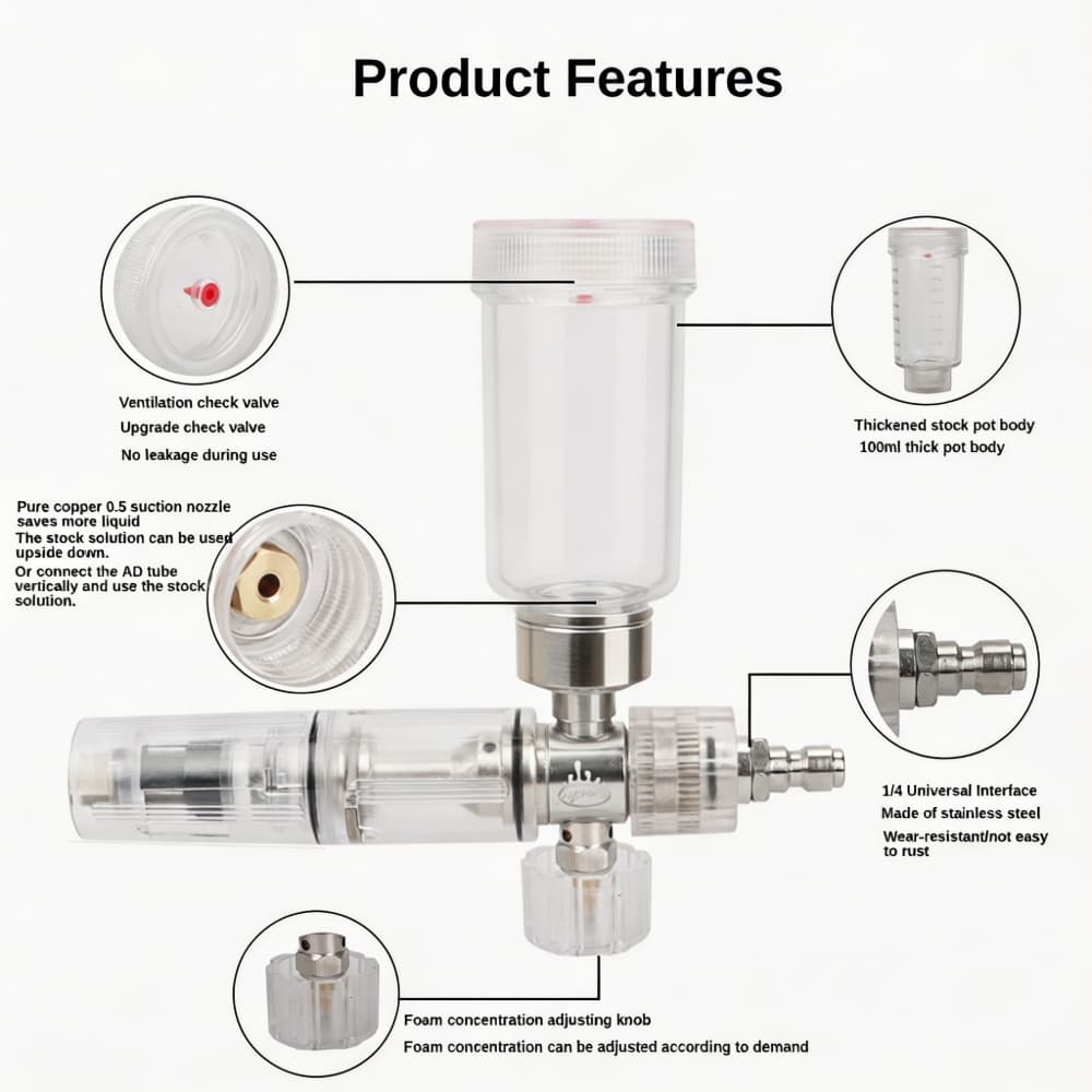 Foam Spray Gun Adjustable 100m - Foam Cannon Car Wash review and price