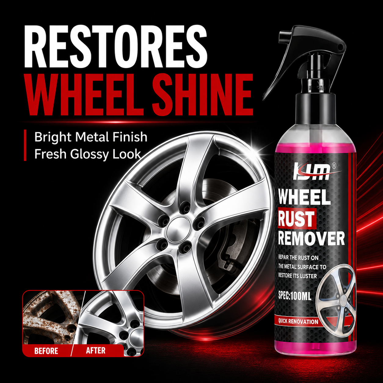 KJM Wheel Cleaner For Car Rims - Wheel Cleaner Alloy review and price