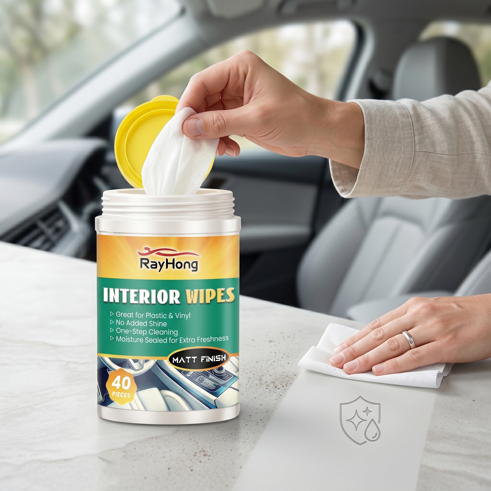 RAYHONG Car Interior Shine Wip - Leather Cleaner Interior review and price