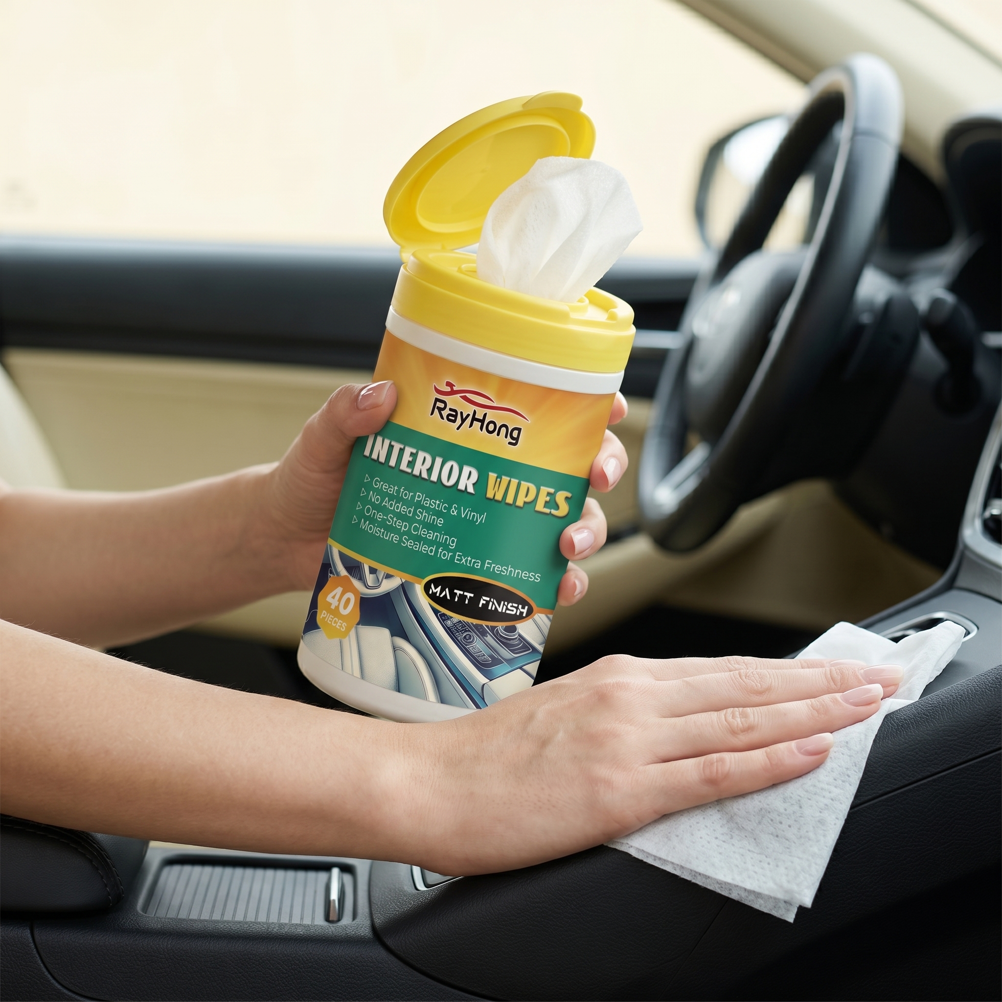 RAYHONG Car Interior Shine Wip - Leather Cleaner Interior review and price