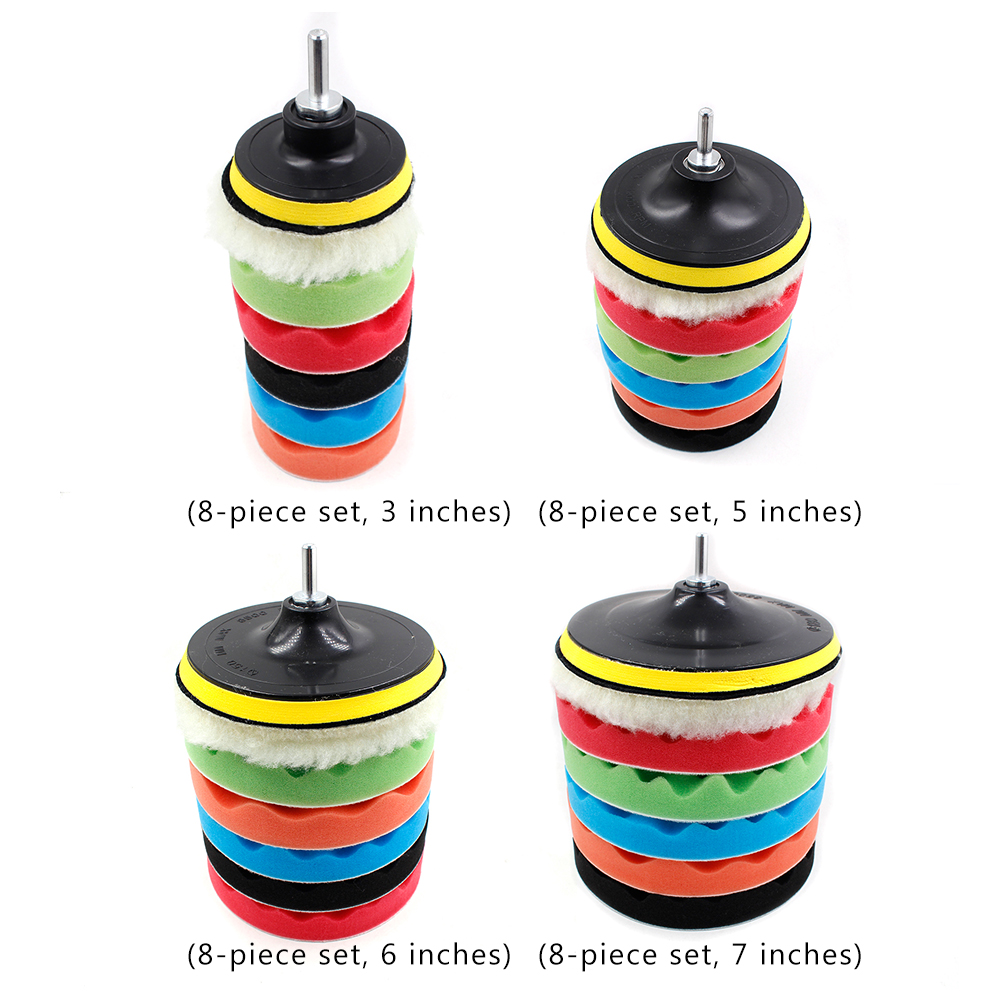8Pcs/Set Polishing Pad Sponge  - Polish Pad Set Buffer review and price