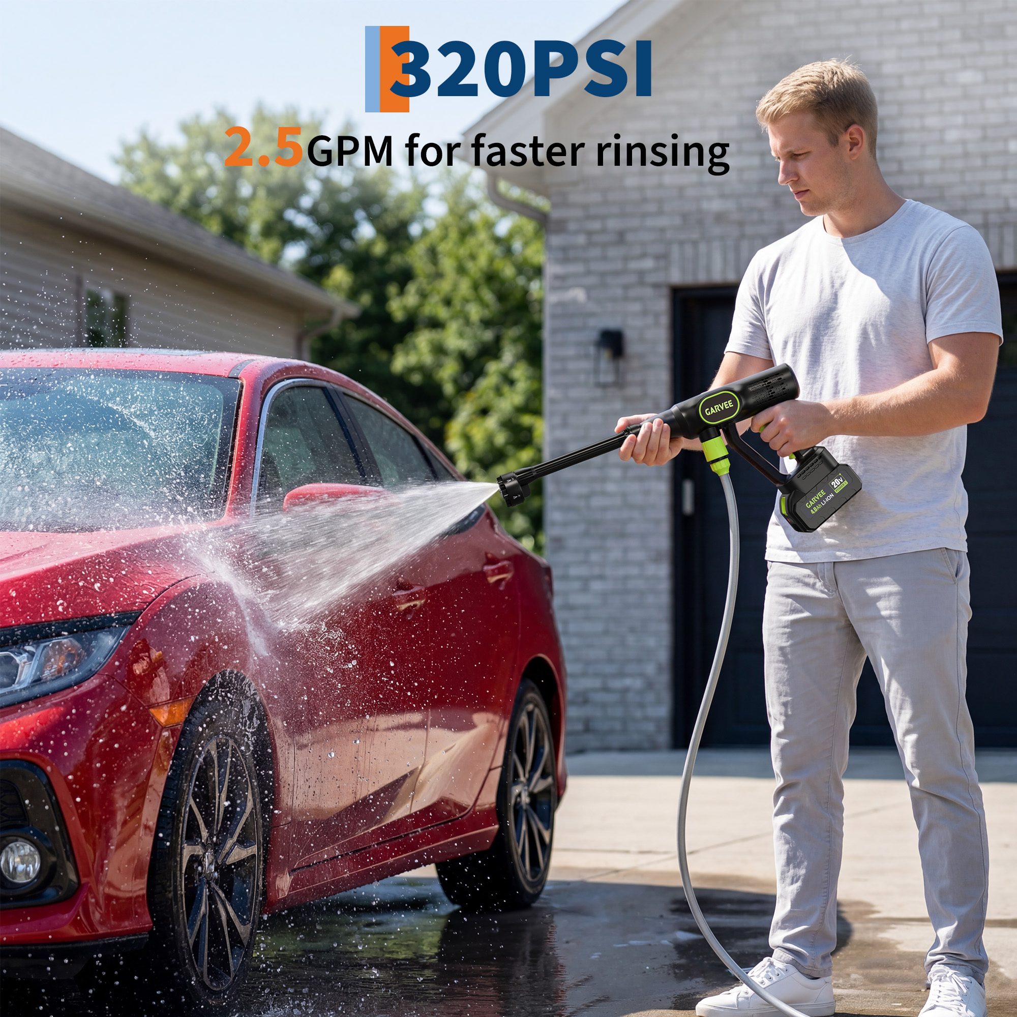 Cordless Pressure Washer, 320  - Foam Cannon Car Wash review and price