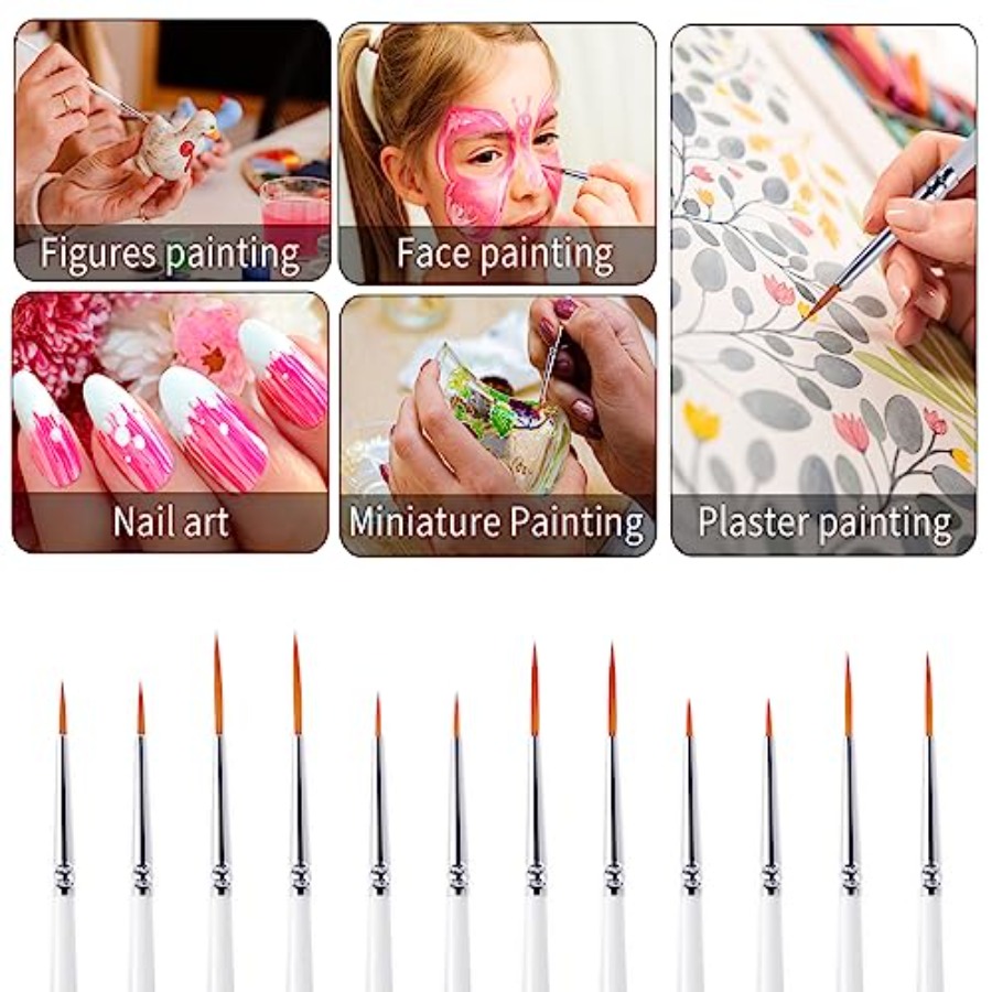 12Pcs Fine Paint Brushes, Deta - Detailing Brush Set review and price
