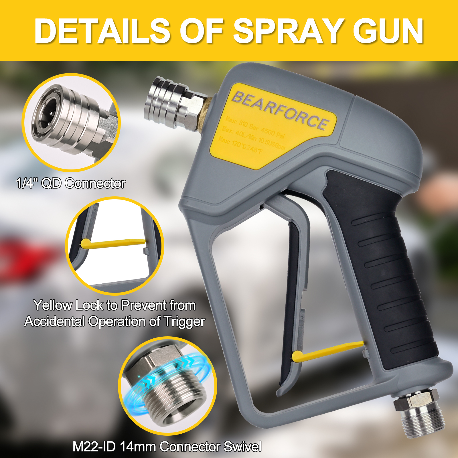 BEAR FORCE Pressure Washer Spr - Pressure Washer Foam Gun review and price