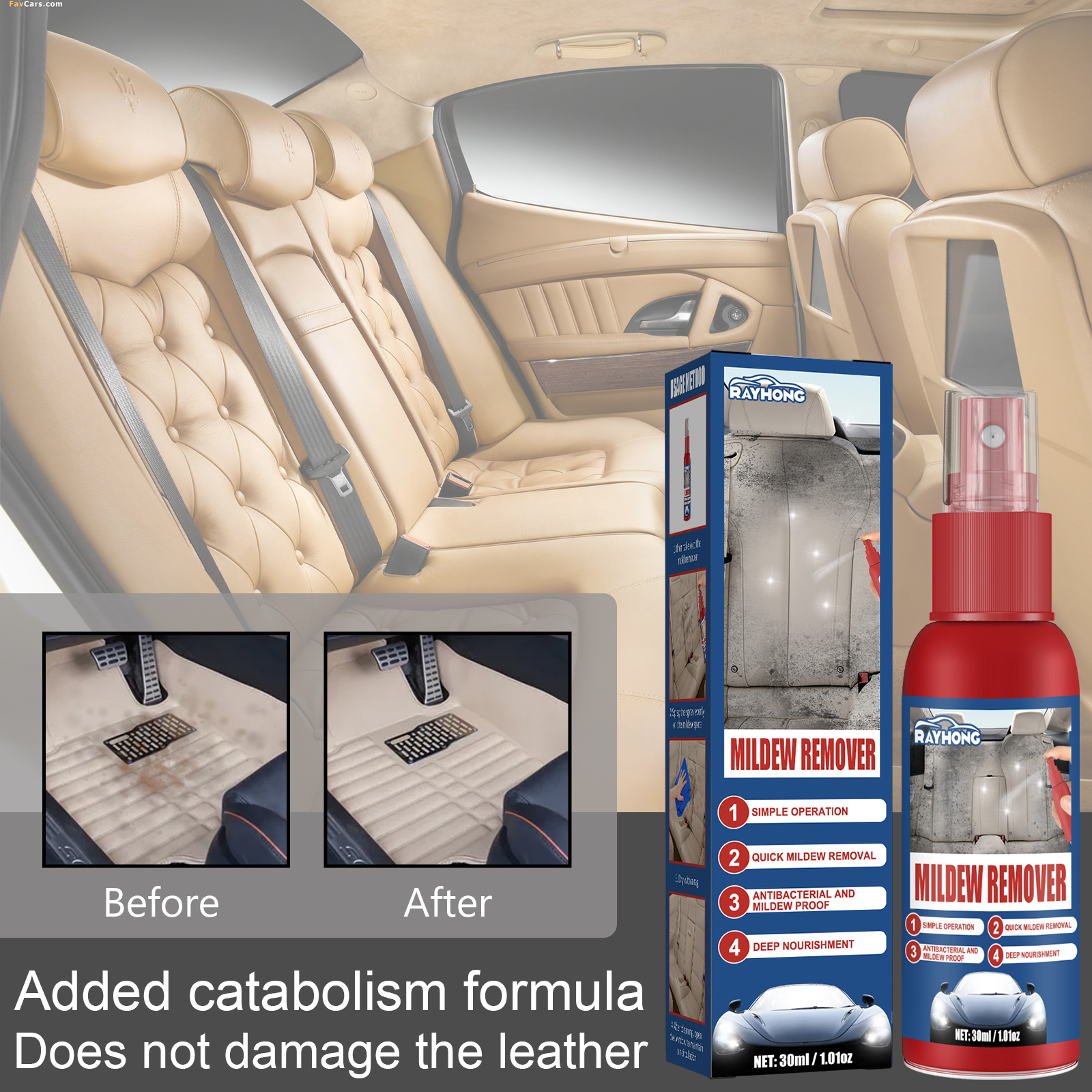 Car Mildew Remover Spray Multi - Leather Cleaner Interior review and price
